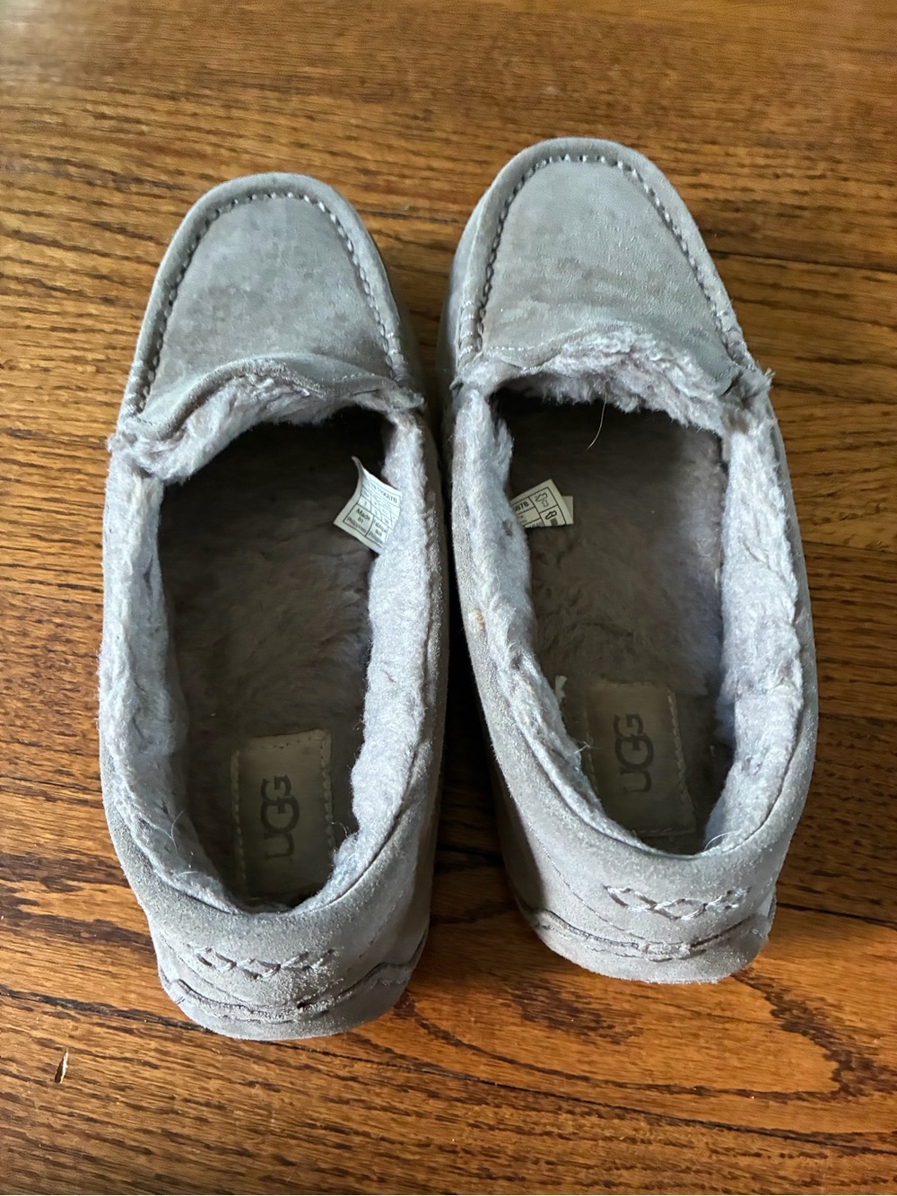 UGG Gray Suede Shearling Lined
